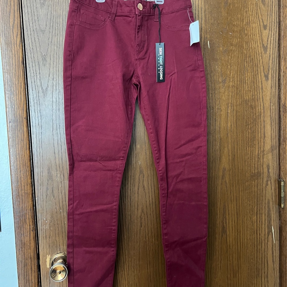 Charlotte Russe Deep Red Skinny Jeans